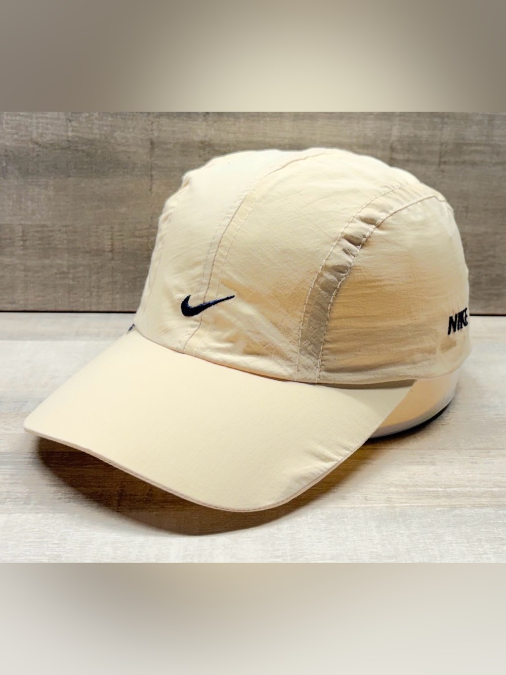 Nike Men’s Cream Performance Cap with Black Swoosh - Picture 2 of 7